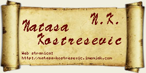 Nataša Kostrešević vizit kartica